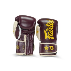 Gants de boxe Fairtex Booster en cuir de vache véritable, pour Sanda, à doigts entiers, respirants, anti-humidité, légers, avec fermeture auto-agrippante - Product Image 1