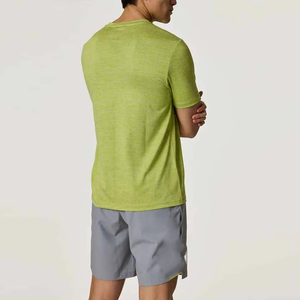 Ensemble de sport décontracté 2 pièces pour homme, été, haute performance, respirant, en tissu tricoté, toile et satin, motif uni - Product Image 1