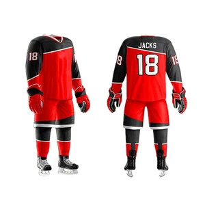 Uniforme de hockey sur glace pour hommes de qualité supérieure, en polyester, avec impression numérique renforcée, séchage rapide, respirant, personnalisable avec le nom de l'équipe - Product Image 6