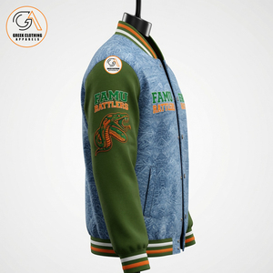 Custom Waterproof Quilted <b>Lining</b> FAMU <b>Fleece</b> Hooded Eco-Friendly Breathable Winter Standard Unisex College Varsity <b>Jacket</b> 400g - Product Image 3