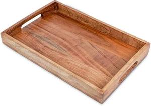 Bandeja Rectangular de Madera para Servir - Diseño Clásico, Madera y Resina Duraderas para Desayunos, Bocadillos y Bodas - Product Image 4