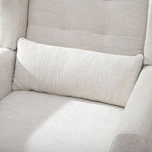Poltrona Moderna Stile Mid-Century per Soggiorno, Comoda Sedia Imbottita in Tessuto Chenille con Schiuma per Lettura - Product Image 6