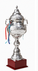 Stainless Steel <b>Trophy</b> <b>Cup</b> With Ribbons Durable Metal Award For Competition Display - Product Image 2