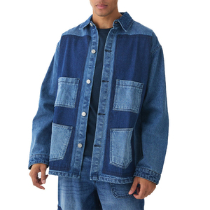 Veste en jean épaisse pour homme, style décontracté urbain, vêtement d'extérieur quotidien, manteau en jean de coton, logo personnalisé, style OEM en gros - Product Image 2