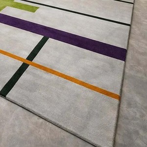 Modern Abstract Line Area Rug Large Living Room Carpet Minimalist Hand Tufted <b>Floor</b> Decor Soft Plush Bedroom Carpet Home Rug - Product Image 4