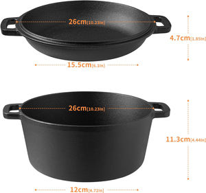 Advanced Dutch Oven <b>Pot</b> With Premium Cast Iron Core Scratch Resistant Enameled Surface Excellent Heat Circulation - Product Image 3
