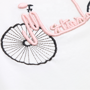 Summer New <b>Tshirt</b> for Women Embroidery Design Tee Tops Short Sleeve Cotton Casual <b>Tshirt</b> - Product Image 4