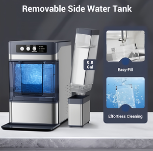 Máquina de Hielo Eléctrica Comercial BLG de 17 KG Diarios, Capacidad Masticable de 33 Libras, Antiescarcha y Certificación Energy Star para Hielo <span class=keywords><strong>Nugget</strong></span> - Product Image 3