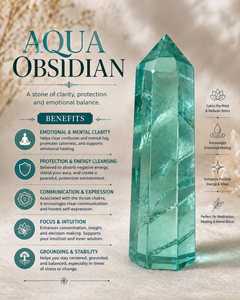 Torre de Cristal de Obsidiana Acuática al por Mayor, Punto de Sanación Natural para Meditación, Equilibrio de Chakras, Protección Energética y Decoración - Product Image 2