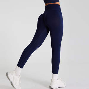 Pantalones de Yoga de Cintura Alta sin Costuras para Mujer, Leggings Deportivos Transpirables de Punto para Fitness, Ropa Deportiva con Efecto Push-Up - Product Image 2