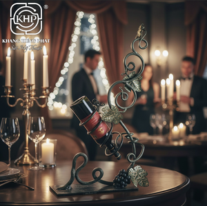 Wrought Iron <b>Wine</b> <b>Rack</b> Decor 100% Handcrafted Grapevine Design Single Bottle Holder Vintage Luxury Home Decor From KHP Vietnam - Product Image 3