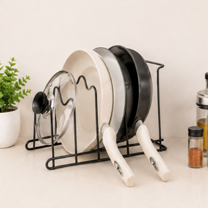 Wholesale Iron <b>Pot</b> and Pan Organizer Rack Multifunctional Kitchen Storage <b>Stand</b> for Cabinet & Countertop <b>Pot</b> Lid Holder - Product Image 2