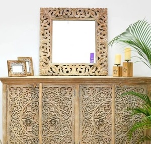 Classic Statement Mirror for Contemporary Decor Detailed <b>Ornamental</b> Frame with Premium Artistic Craftsmanship - Product Image 2