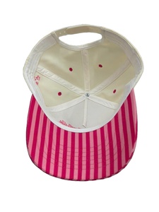Casquette de baseball rose à rayures personnalisée en gros, broderie 3D, chapeau vintage en coton avec fermeture snapback, chapeau de soleil pour femme, cadeau pour fille - Product Image 4
