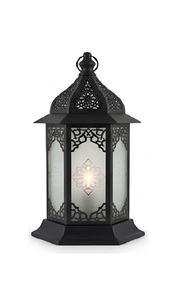 New handmade <b>metal</b> <b>Lantern</b> With Intricate Cutouts And Glass Panels For Home Decoration - Product Image 2