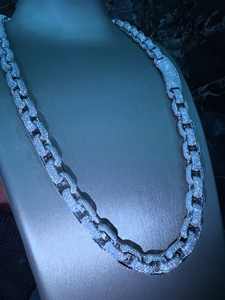 Collar de Cadena Iced Link con Moissanita VVS Unisex, Bañado en Rodio, Certificado GRA, Tendencia, Superventas, Gran Oferta, Hip Hop, Bling, Lujo - Product Image 4