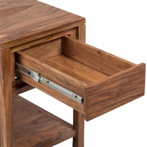 Sheesham Wood <b>Side</b> <b>Table</b> with <b>Drawer</b> - Mid-Century Modern Wholesale - Product Image 3
