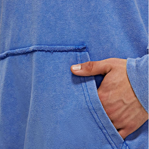 Sudaderas con capucha para hombre, diseño personalizado al por mayor, con lavado ácido, disponibles en todas las tallas, sudadera con capucha bordada con lavado ácido para invierno. - Product Image 6