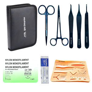 Kit de Sutura Manual para Estudiantes de Medicina, Instrumentos Quirúrgicos Reutilizables, Juego de Herramientas Quirúrgicas para Uso en Clínicas y Hospitales, Duración de la Vida Útil - Product Image 1