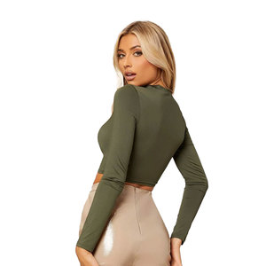 Solid Trader Crop Top Femme, Design Épuré et Élégant, Coutures Robustes, Longue Durée, Respirant, Doux pour la Peau, Style Western - Product Image 5