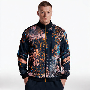 OEM Stand Collar Printed Training Jacket Men Sportswear Sublimation Training Jackets Mens High Quality Printed <b>Trainer</b> Jacket's - Product Image 4