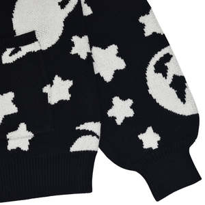 Suéter de Punto con Cuello en V en Color Contrastante, Transpirable, para Mujer, Dos Tonos, Moderno, con Bloques Geométricos - Product Image 6