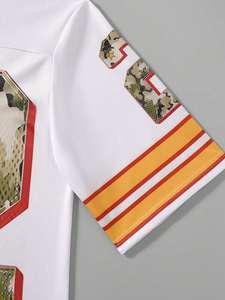 Camiseta de Fútbol Oversize de Malla con Estampado de Camuflaje y Número, Estilo Urbano, Unisex, Personalizable, Venta al por Mayor, Proveedor a Granel, en Tendencia - Product Image 4