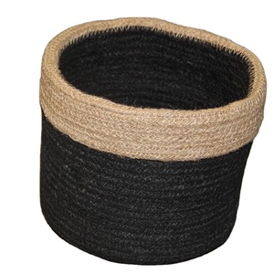 Home Storage Organization <b>Jute</b> Toy Storage <b>Basket</b> & Laundry Kitchen <b>Jute</b> Kitchen Vegetable Storage <b>Basket</b> <b>Jute</b> Rope <b>Basket</b> - Product Image 2
