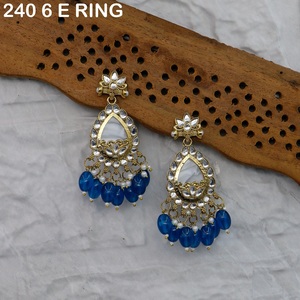 Pendientes DE BODA DE MODA Étnico Chapado en oro Redondo Perla hueca BeadsTrending Pendientes de diamantes Joyería - Product Image 6