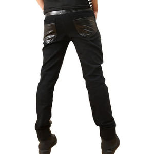 Pantalon en cuir décontracté unisexe de haute qualité, léger, avec couleur et logo personnalisés, imperméable, pour hommes - Product Image 5