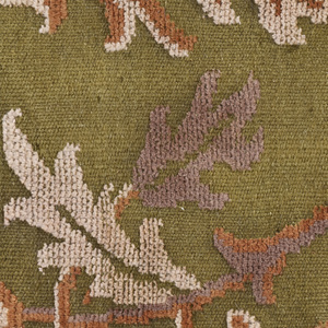 Tapis Damassé Rectangulaire Moderne DECORDEC de Haute Qualité, Motif Floral Ornamental, Couleurs Rouille, Olive, Beige, Taupe, en Laine Écologique Antidérapante - Product Image 4