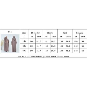 Vestido Abaya Largo <span class=keywords><strong>de</strong></span> Color Sólido, Estilo Árabe <span class=keywords><strong>de</strong></span> Oriente Medio, para <span class=keywords><strong>Mujer</strong></span> Musulmana, Traje <span class=keywords><strong>de</strong></span> Oración para Ramadán. 1 Artículo en Venta - Product Image 3
