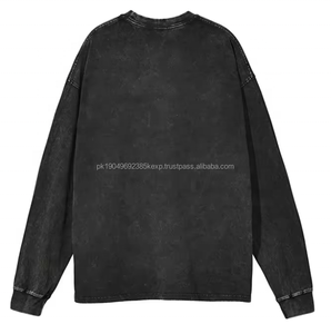 <b>Bulk</b> Wholesale High Quality Custom Design Embroidery French <b>Terry</b> Cotton Sweatshirts Acid Wash Hoodies - Product Image 2