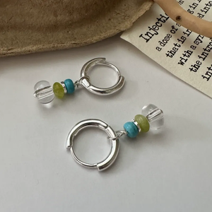 Boucles d'oreilles en argent sterling S925, style coréen, design de niche, perles de cristal blanc, style INS, mode basique - Product Image 3