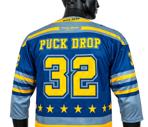 Maillots de Hockey Personnalisés pour Adultes – Collection Dégradé Graffiti Coloré Rétro Vintage Respirant à Col V Décontracté – Vente en Gros - Product Image 5