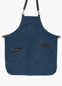 Capa de Peluquería de Mezclilla con Bolsillos de Cuero, Diseño Duradero - Product Image 5
