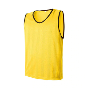 Unisex Yellow Sleeveless Mesh Sports Vest V-Neck Breathable <b>Training</b> Jersey for Adults All Seasons - Product Image 2