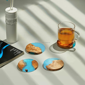 <b>Heat</b> Resistant Resin Wood Tea <b>Coaster</b> for Home and Office Use Lightweight Cup <b>Coaster</b> for Worldwide Export from India - Product Image 6