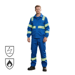 Ropa Ignífuga 100% Algodón, Trajes de Trabajo Reflectantes de Alta Visibilidad, Uniformes de Trabajo Industriales Resistentes a las Llamas - Product Image 2