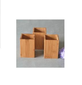 Accessoires de bureau pour table, boîte en bois naturel, porte-stylos et crayons multifonctionnel en bois, meilleur prix, rangement de bureau, porte-stylos - Product Image 2