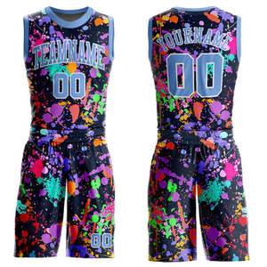 Camiseta de Baloncesto Personalizada con Graffiti, Sin Mangas, Sublimada, de Poliéster, Unisex, para Equipos, de Secado Rápido, con Nombre de Equipo Personalizado - Product Image 1