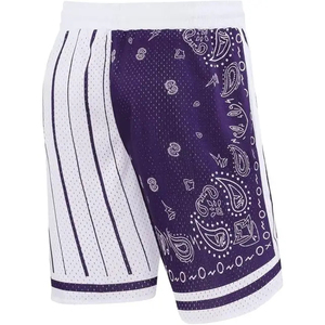 Custom Men's Basketball Gym Athletic Wear Double <b>Layer</b> Mesh Shorts Flame Print 100% Elastic <b>Mid</b> Solid Hot High Street - Product Image 5