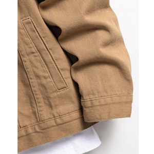 2025 Wholesale Fashion Spring <b>Jacket</b> <b>Denim</b> Big Pocket Solid Color Casual Nice Workwear <b>Jacket</b> for <b>Men</b> <b>Denim</b> <b>Jacket</b> For Man - Product Image 4