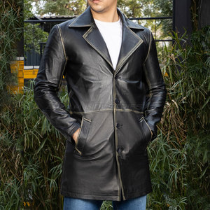Abrigo de Cuero Personalizado para Invierno, Precio Razonable, con Tela Suave y Corte Relajado - Product Image 4