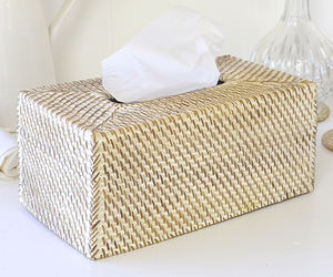Eco-Friendly <b>Boxes</b> Organizer Natural Round <b>Rattan</b> Tissue Holder Natural Round <b>Rattan</b> Tissue Holder Box Cover - Product Image 5