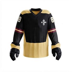 Nouvel ensemble uniforme de hockey sur glace RIVIAN ATLANTIC, impression par transfert thermique, manches longues, col en V, 100 % polyester, qualité supérieure pour hommes - Product Image 6