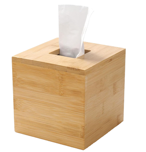 Bamboo Paper Holder Lid Storage Organizer Durable Sustainable Classic Design - Product Image 1