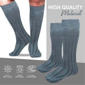 Kilt Hose for men, Traditional Scottish Socks for Kilts, Ribbed Design, Pull Up To Cuff Over Your Hose Flashes - Product Image 6