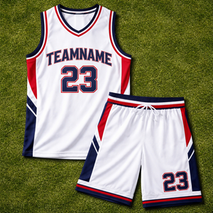 ชุดบาสเก็ตบอลแบบกำหนดเอง ไซส์พลัส สำหรับทุกเพศ แห้งเร็ว ระบายอากาศได้ดี ผ้าโพลีเอสเตอร์ 100% สกรีนชื่อและหมายเลขผู้เล่น - Product Image 3