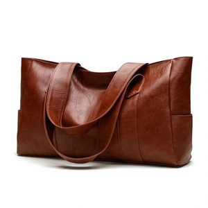 Eco Friendly Real Buffalo Leather Large Capacity Waterproof Zipper Closure Durable Fashionable Casual Handbags for Women - Product Image 1